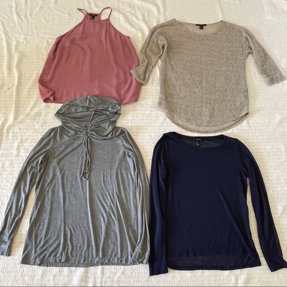 Forever 21 Tops - FOREVER 21 basic various neutral top 4 pieces bundle, size S
